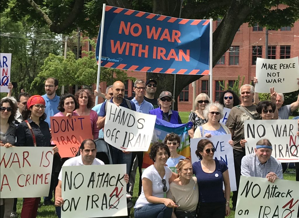 No War with Iran rally, June 2019, Watertown, MA