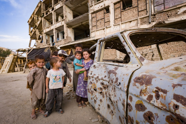 Afghan kids & car