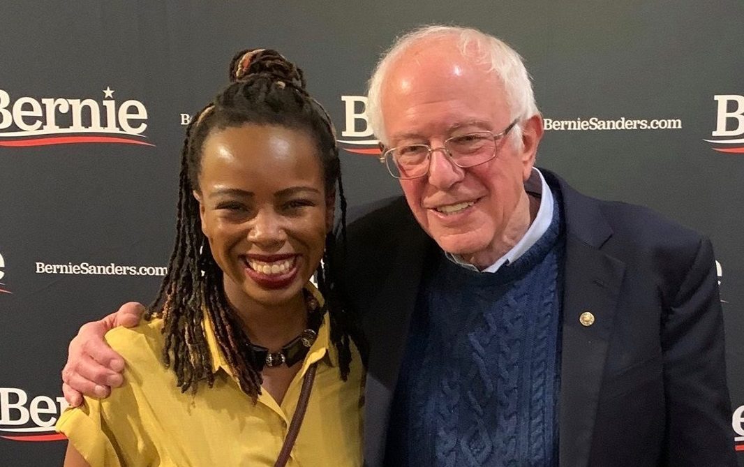 Marcelle Grair and Bernie Sanders