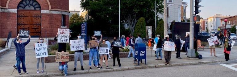 Standout for Black Lives Matter, Dorchester, September 25, 2020. Madeline Marie photo/Dorchester People for Peace.