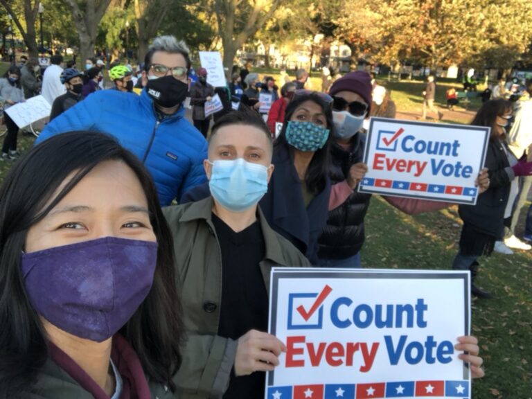 Count Every Vote rally, Boston Common, Nov 4, 2020