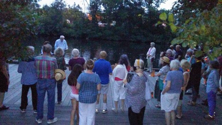 Joseph Gerson spoke at Watertown's Hiroshima/Nagasaki commemoration, Aug 8, 2021. Virginia Pratt photo