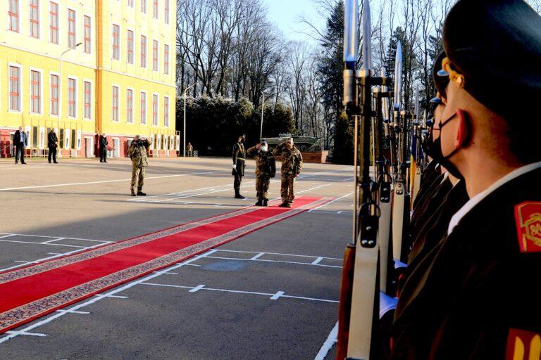 The red carpet. NATO officials in Kiev, April 2021. (NATO photo.)