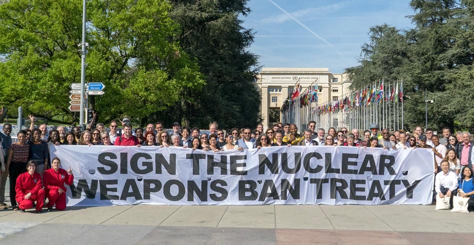 Sign the Nuclear Weapons Ban Treaty. Photo: ICAN