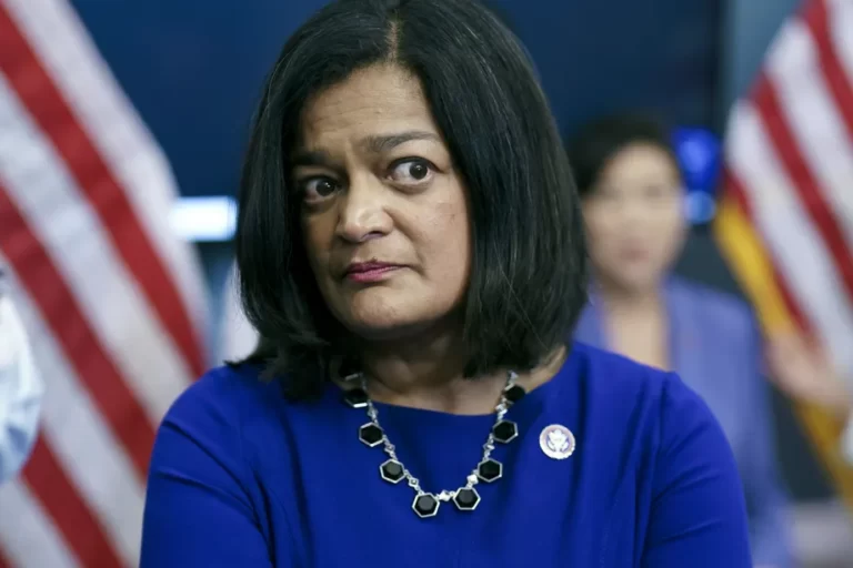Rep. Pramila Jayapal, chair of the House Progressive Caucus, at the US Capitol on July 28. Photo: J. Scott Applewhite/AP