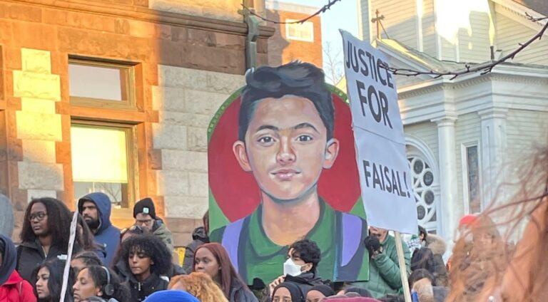Justice for Faisal rally, Cambridge, Jan. 9 (photo: Jonathan King/MAPA)
