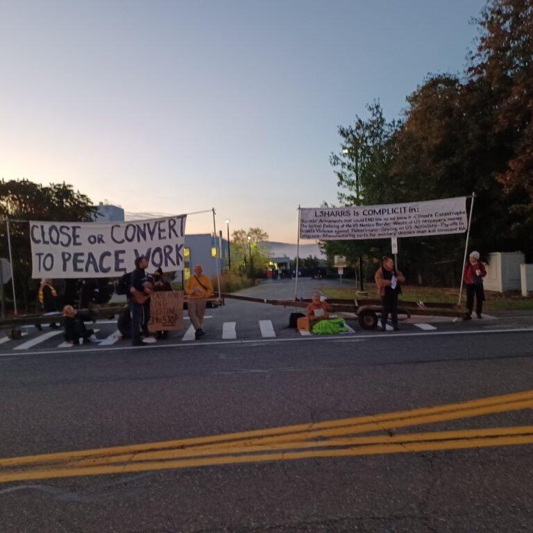 Demilitarize W MA protest at L3 Harris, Oct 12, 2023. Photo: Demil W MA