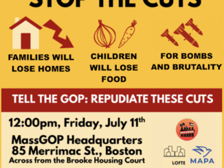 Flyer for Rally to STOP THE CUTS