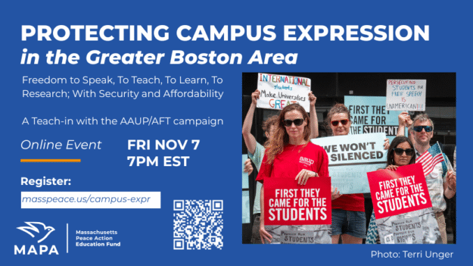 Protecting Campus Expression in the Greater Boston Area