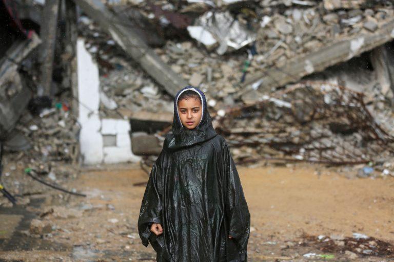 The winter effects on those living in tents in Deir El Balah © November 2025 UNRWA photo