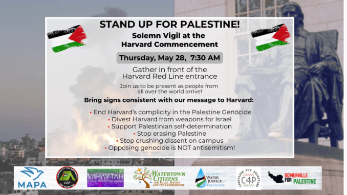 Stand up for Palestine at Harvard Commencement