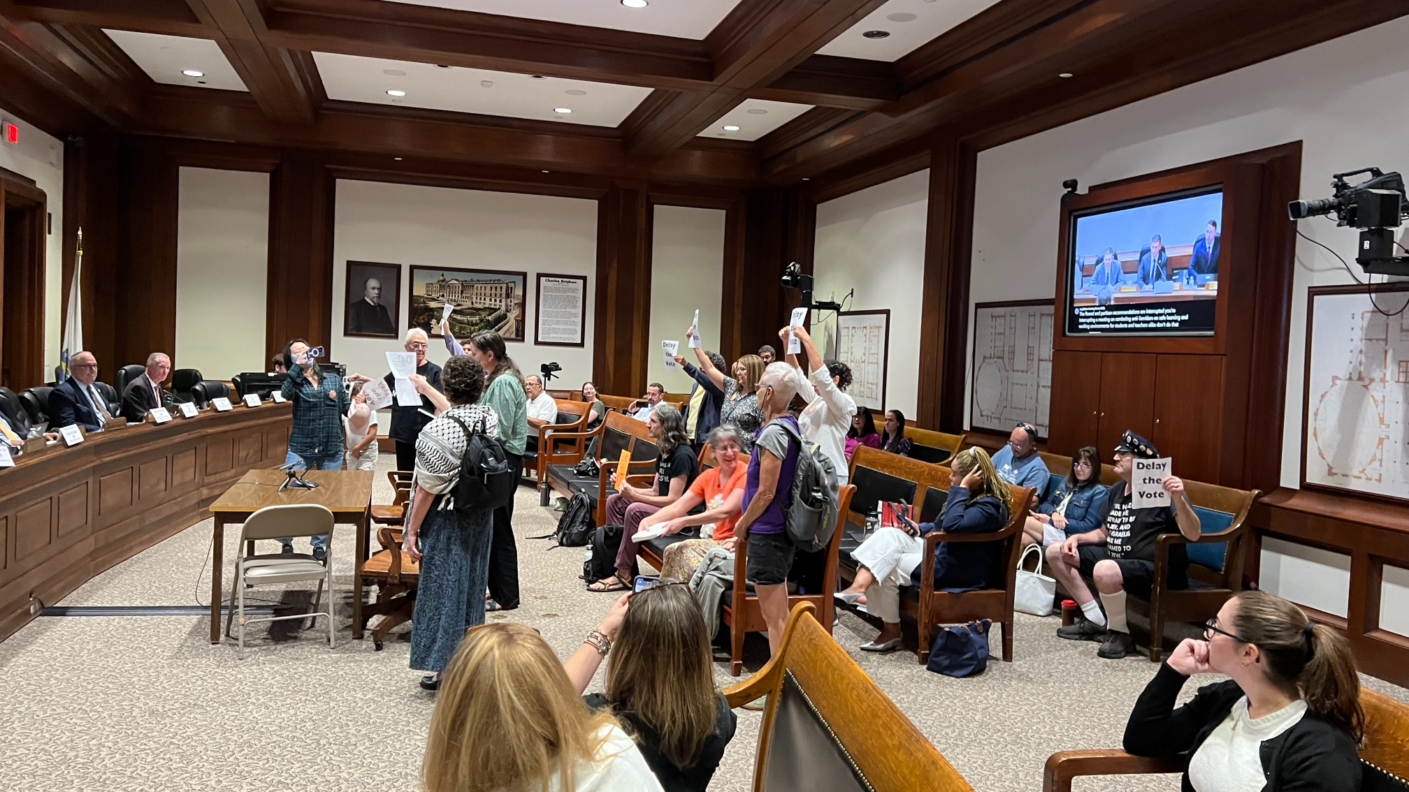 MAPA supporters participating in a legislative hearing